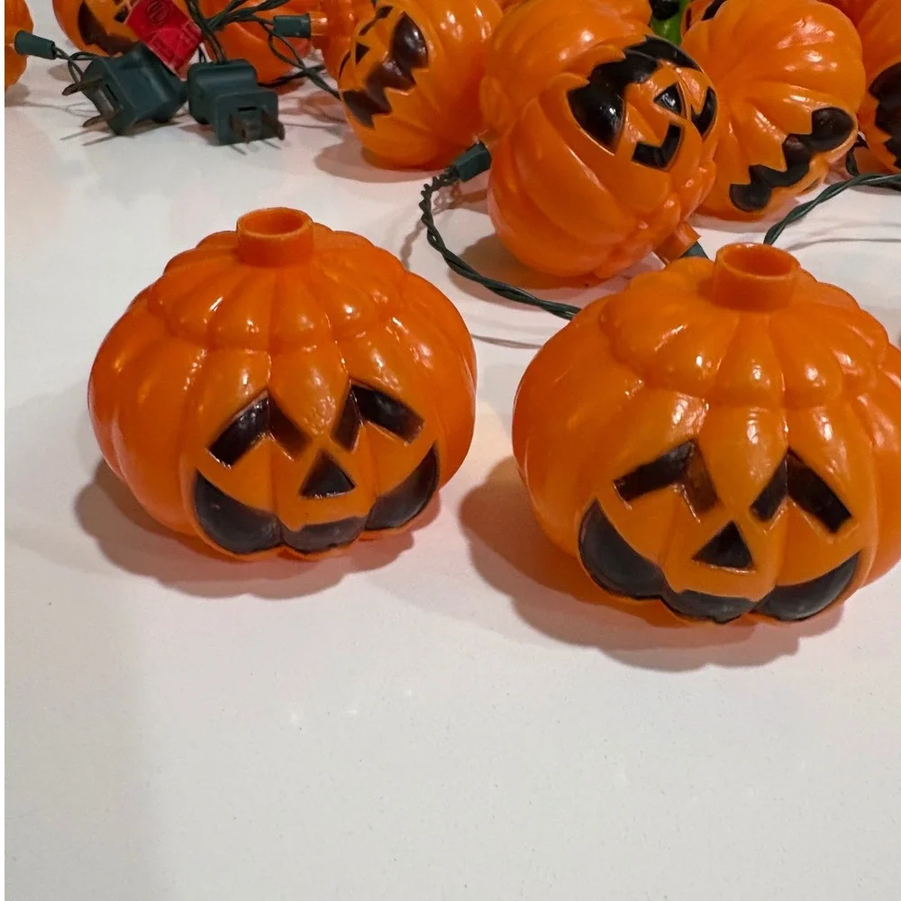 42+ Halloween‎ String Lights Jack O Lantern & Frankenstein Decoration Blow Mold